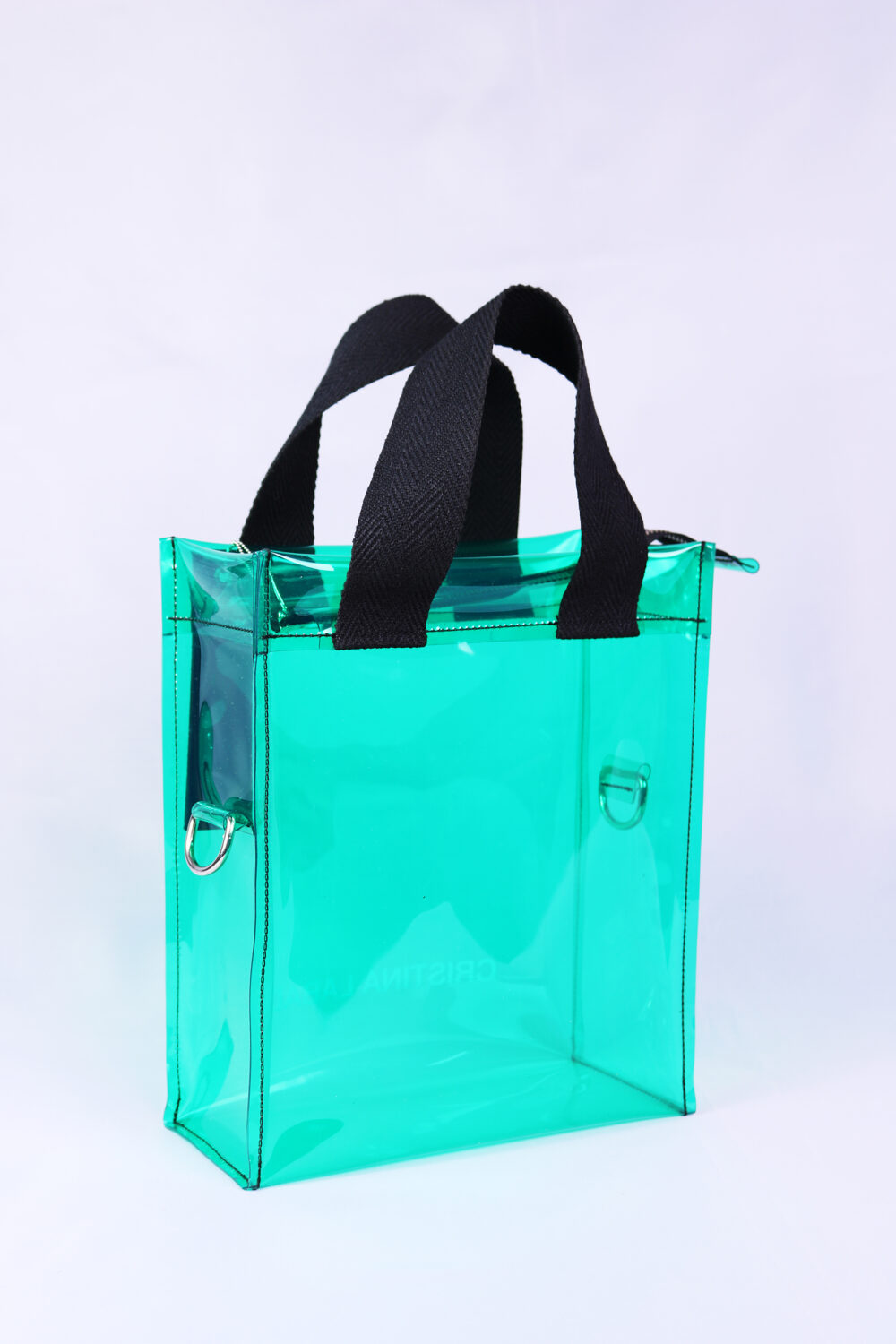 Bolso Pvc Transparente Verde – Comprar Online